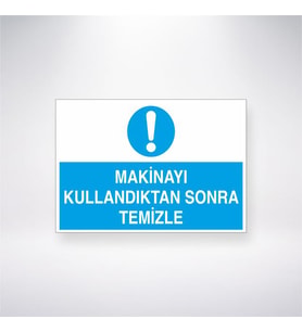 Makinayı Kullandıktan Sonra Temizle