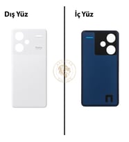 Xiaomi Redmi Note 13 Pro Plus 5G - Lenssiz Ay Işığı Beyazı Arka Pil Kapağı Batarya Kapağı Back Cover