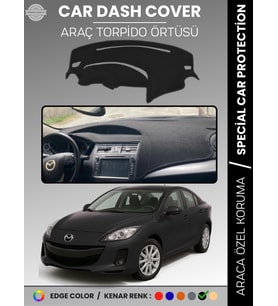 MAZDA 3 (2009-2013) Torpido Örtüsü Panel Halısı Koruma Torpido Koruma Araca Özel Kaymaz Kolay Montaj