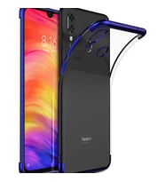 Samsung Galaxy J4 Plus İnce Köşeleri Renkli Şeffaf Kaliteli Kılıf (Mavi)