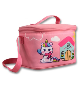Ümit Çanta Kız Çocuk Beslenme Çantası (Thermo Isı Yalıtımlı) - Unicorn - Pembe Yeşil -  5052 (Çok Renkli)