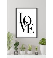 Love Temalı Çerçeve Görünümlü Mdf Tablo