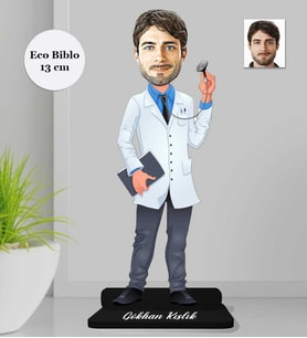 Kişiye Özel Doktor Erkek Ahşap Eco Biblo -1