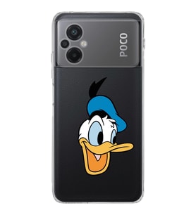 Poco M5  Kamera korumalı Kapak Donald Duck Tasarımlı  Şeffaf Kılıf