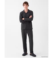 LC WAIKIKI Siyah Çizgili Erkek Pijama Takım