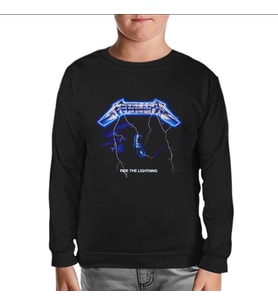 Metallica - Ride the Lightning Siyah Çocuk Sweatshirt