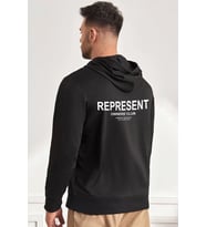 Unisex Represent Sırt Baskılı Sweatshirt (Siyah)