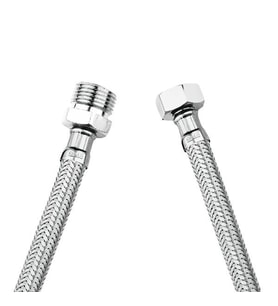 3/8-3/8 NİPELLİ PASLANMAZ ÇELİK ÖRGÜLÜ FLEX 70 cm