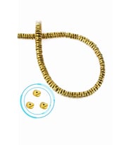 Hematit Doğal Taş Parlak Gold Rondela Kesim 6x1mm Dizi [AA]
