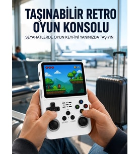 Retro Oyun Cihazı – Çift MicroSD Desteği Çoklu Platform Uyumu 3200 mAh Batarya Yeni Nesil