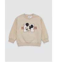 LCW baby Bej Mickey Mouse Baskılı Erkek Bebek Tişört