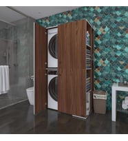 Kenzlife çamaşır-kurutma makinesi dolabı kapaklı foka cvz 180*090*60 banyo arkalıksız (Karışık)