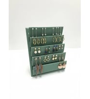 Süet Kumaş 20/16 Cm Yeşil Renk Ayaklı Küpe Standı
