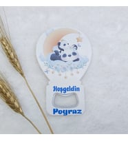 Hayaller Dükkanı 30 Adet Panda Baskılı Balon Açacak Magnet 11x7 Cm Uv  Bebek Magnetleri Bebek Şekeri