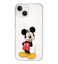 Apple iPhone 14 Uyumlu Kapak Mickey Mouse Tasarımlı Şeffaf Silikon Kılıf