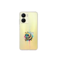 Vivo Y16 ile uyumlu Splash arı tasarımlı şeffaf silikon kılıf