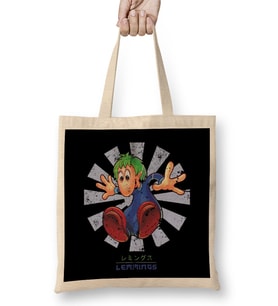 Lemmings Retro Japanese Bez Çanta Uzun Saplı