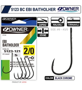 Owner 5123 Ebi Baitholder Black Chrome İğne No: 1/0