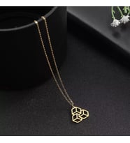 Kişiye Özel 925 Ayar Gümüş Küp Kolye (Gold)