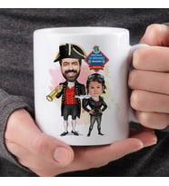 Kaşif Baba ve Kızı Karikatürlü Kupa Bardak