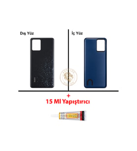 Poco K50 (F4 GT) Siyah Arka Pil Kapağı Batarya Kapağı Lazer Kesim Back Cover