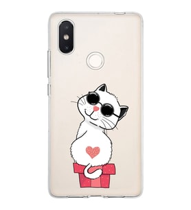 Xiaomi Mi 8 Se Uyumlu Kapak Coolcat Tasarımlı Şeffaf Silikon Kılıf