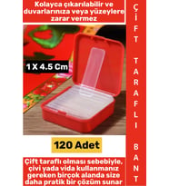 #ÇiftTaraflıBant İz Bırakmaz Pratik Tablo Çerçeve Çift Taraflı Nano PU Jel Şeffaf Bant 120 Adet