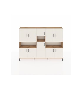 Arges Dolap 14 Raflı 10 Kapaklı 220x30x163 Çam-Aytaşı/Çam