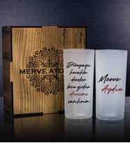 eJOYA Anneler Gününe Özel Kutusunda 2'li Rakı Bardağı Hediye Seti  107242 (Kırmızı)