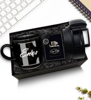 Kişiye Özel Siyah Kupa & Zippo Tarzı Çakmak & Kemer Hediye Seti