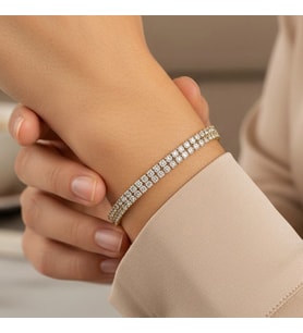 STİL İNCİSİ/ XUPING JEWELRY MİRAL ZİRKON TAŞLI BİLEKLİK (Altın)
