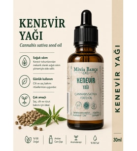 Kenevir Sabit Yağı, %100 Saf, 30 Ml