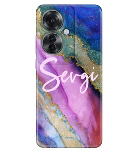 Oppo Reno 11F 13F 14F A60 A73 A55 A38 A16 A36 A96 2Z A3 4 5 Lite Kılıf İsim Yazılı Kişiye Özel - Model-10 (Çok Renkli)