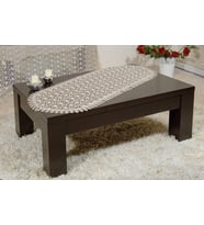 Sehpa Örtüsü Güpür 60x120 Oval Kahve (Kahverengi)