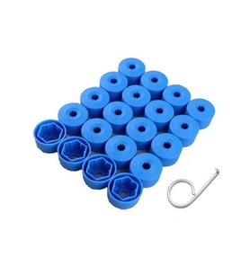 Otozet - Seat Toledo Bijon Civata Kapağı Mavi Renk 20 Adetli Set 17mm 1K06011739B9