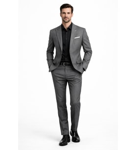Erkek Silim Fit Yelekli Çift Yırtmaçlı Takım Elbise BGL-ST05328