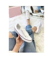 Prego Siyah&Beyaz Çocuk Kısa Converse Tarzı Spor Ayakkabı BEYAZ