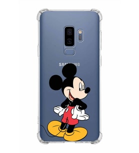 Samsung Galaxy S9 Plus  Köşe Korumalı Antişok Kapak Mickey Mouse Tasarımlı Şeffaf  Kılıf
