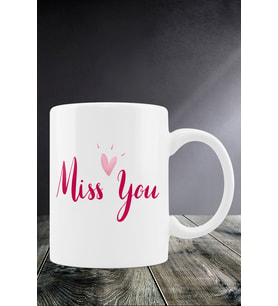 Miss you tasarımlı Kupa Bardak