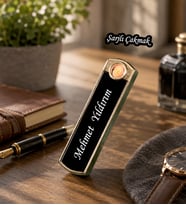 Kişiye Özel İsim Yazılı Şarjlı Elektrikli Çakmak – Plasma Ateşlemeli Premium Tasarım