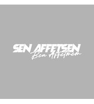 Sen Affetsen Ben Affetmem Araba Sticker siyah 16x4 CM (Beyaz)