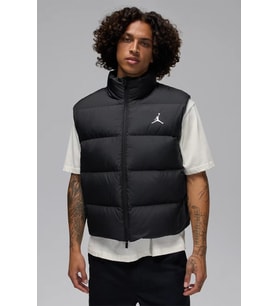 Nike Jordan Flight Down Loose Fit Vest Bol Kesim Su İtici Kaz Tüyü Erkek Yelek Siyah