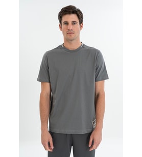 Maraton Comfort Erkek Bisiklet Yaka Antrasit T-shirt