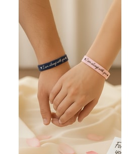 “I Am Always With You” Kalpli Kadın Erkek Çift Silikon Bileklik – Sevgiliye Anlamlı Hediye