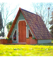 MANDU Ahşap Üçgen Çocuk Oyun Evi ( Aframe Playhouse)