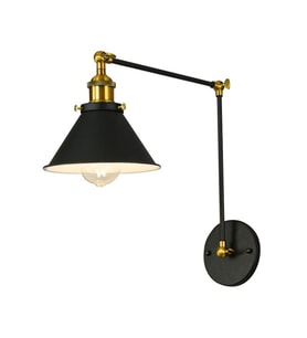 RIOLIGHT RETRO ÜÇ MAFSALLI HAREKETLİ BAŞLIK RUSTİK METAL APLİK (Siyah - Beyaz)