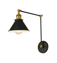RIOLIGHT RETRO ÜÇ MAFSALLI HAREKETLİ BAŞLIK RUSTİK METAL APLİK (Siyah - Beyaz)