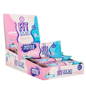 Muscle Station Fit Snack Protein Bar Coconut 40 Gr 24 Adet - Hindistan Cevizi