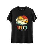 Vintage 1971 Retro Siyah Tshirt