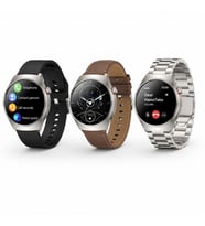 HainoTeko 32 Akıllı Saat AMOLED Ekran Bluetooth Sesli Görüşme, Su geçirmez, 15 Gün Batarya Gümüş
